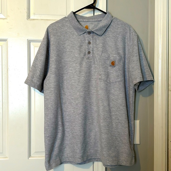 Carhartt Other - Carhartt polo shirt Men’s size Large Gray pocket workwear